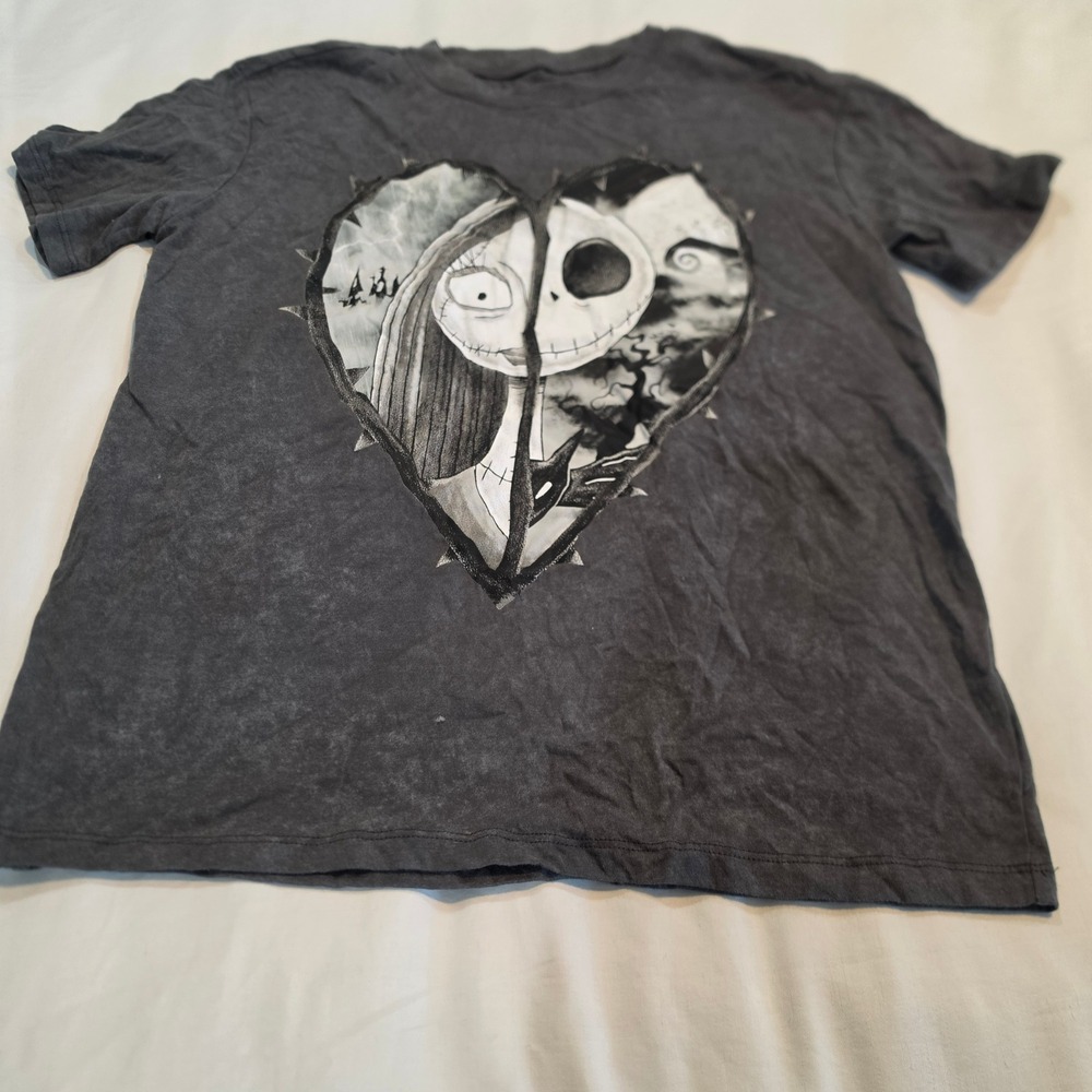 Disney Nightmare Before Christmas Shirt Kids S Charcoal Excellent Jack Sally